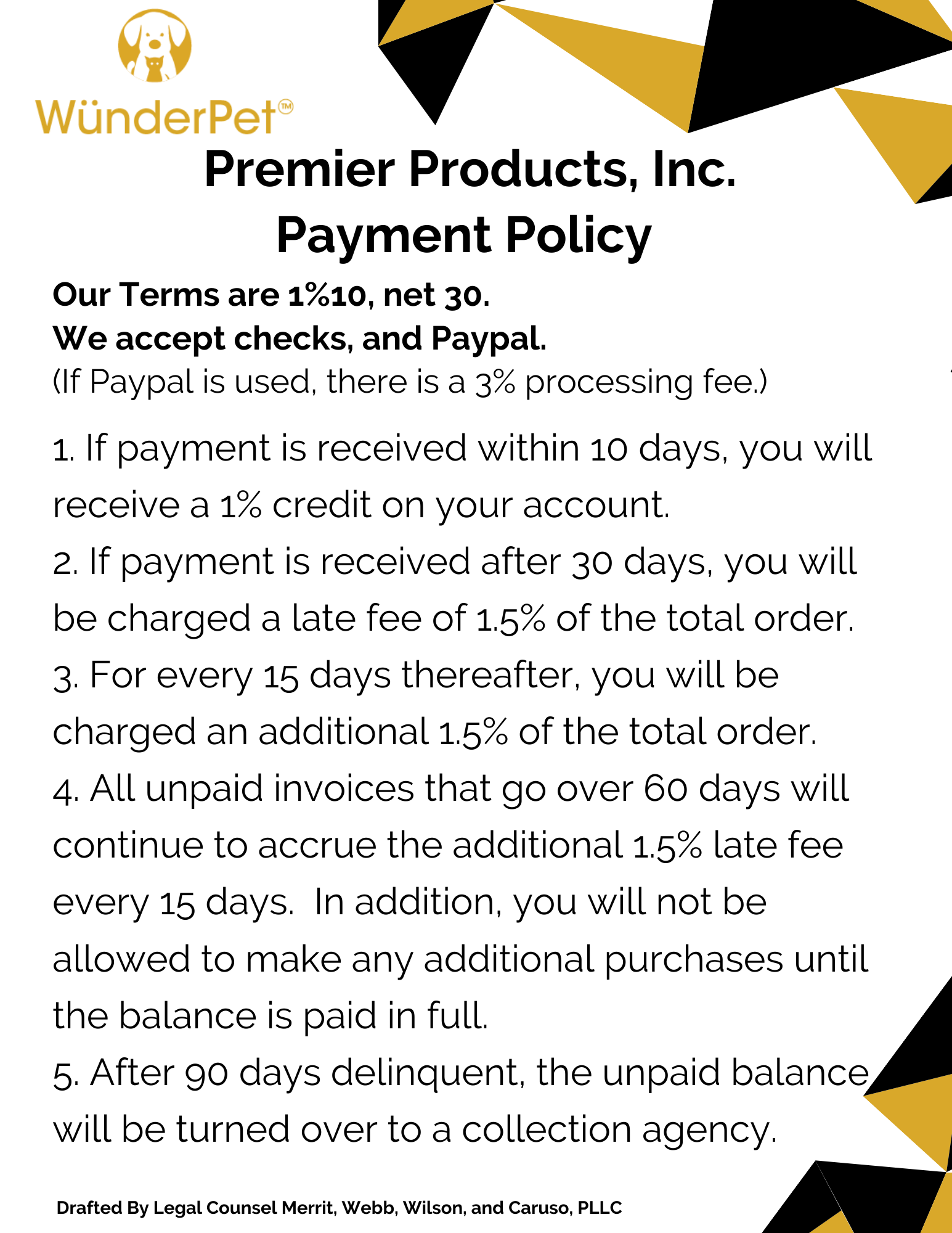 payment policy